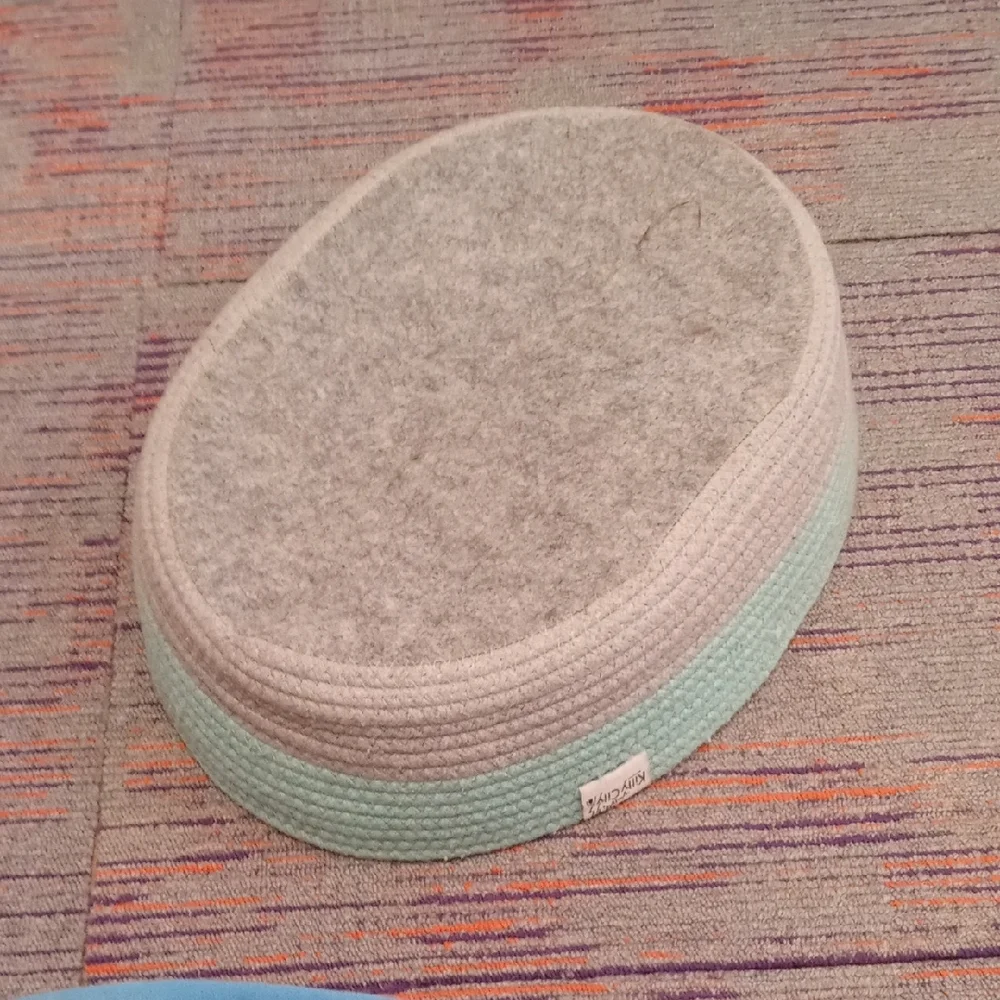 Mint and Gray Cat Bed